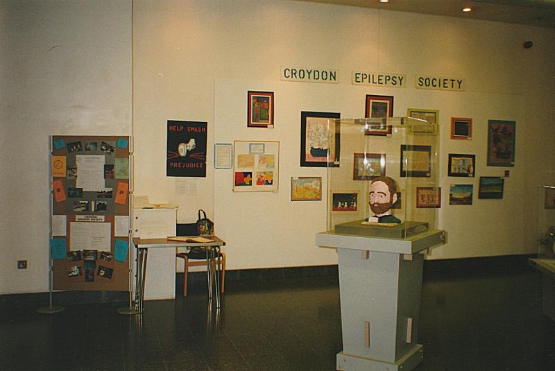 Special Display at Croydon Library by Croydon Epilepsy Society Day Centre members in 1995